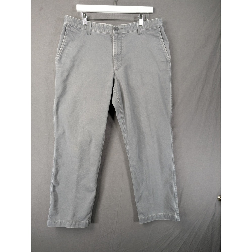 Dockers Mens Straight Fit Chinos Gray Pants Size 36x30
